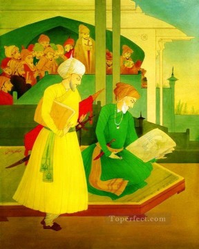 シャー・ジャハーンとウスタッド・アフマド・ミマルの宗教的イスラム教 Oil Paintings